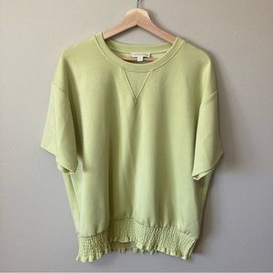 Cynthia Rowley Short Sleeve Scuba Top XL